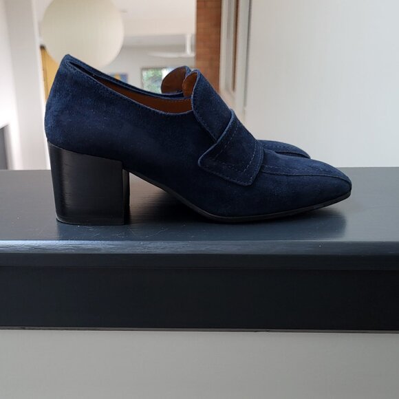 Aquatalia Weatherproof Loafer/Pump in Midnight Navy - Picture 5 of 7